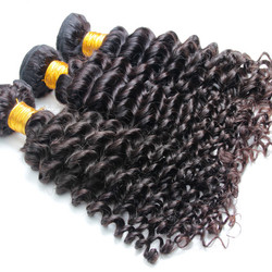 3 Bundle Deep Wave 8A Vierge Brésilienne Tissage de Cheveux Noir Naturel