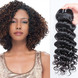 1 pcs 7A Virgin Indian Hair Extensions Deep Wave Natural Black