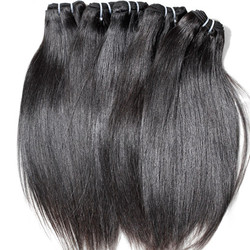 4 peças 7A cabelo indiano virgem natural preto sedoso liso
