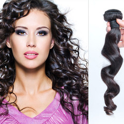 1 bundle 8A Malaysian Virgin Hair Weave Loose Wave Natural Black