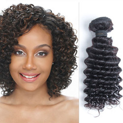 1 пакет 8A Malaysian Virgin Hair Weave Deep Wave Natural Black