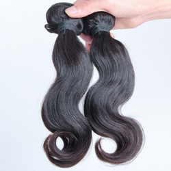 2 件 8A 身體波浪馬來西亞處女頭髮編織自然黑色