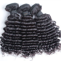3 peças 8A cabelo virgem malaio trançado onda profunda preto natural