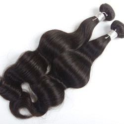 2 бр. 8A Virgin Peruian Hair Body Wave Weave Natural Black