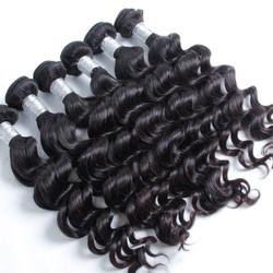 2 stk 8A Natural Wave Virgin Peruvian Hair Weave Natural Black