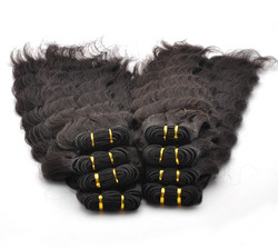 7A Virgin Thailand Hair Weave Deep Wave Natural Black