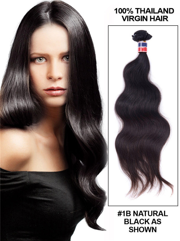 7A Virgin Thailand Hair Weave Body Wave Natural Black