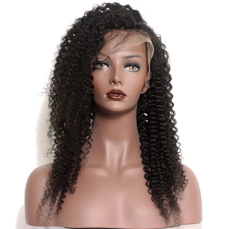 Human Hair Wig, Curly 360 Lace Frontal Wigs Soft Like Silk, 10-30 inch