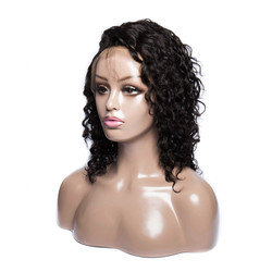 Kısa 360 Dantel Ön Dalgalı Bob Peruk, Kadınlar için 10-26 inç İnsan Saç Peruk