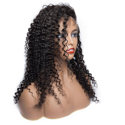 Loose Curly 360 Ren Frontal Wigs, tóc giả bằng tóc người giảm giá 12-28 inch